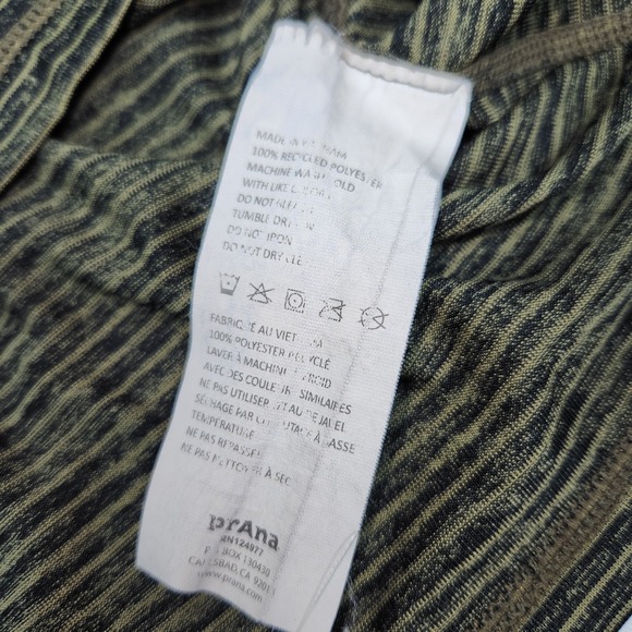 Prana Mens Large Hardesty Performance Tank Sleeveless Athletic Shirt Green Black - Picture 7 of 11